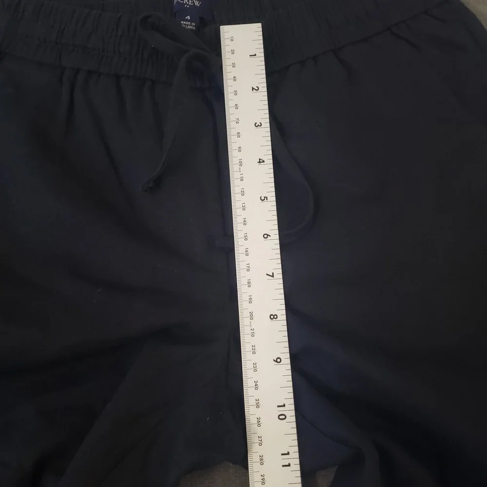 J.crew Pull On Pant Womens Size 4 Black‎ Cuffed Jogger